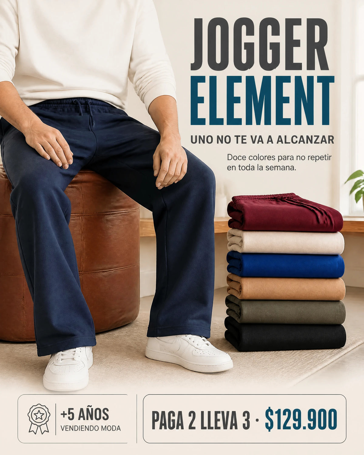 Jogger Element para hombre en azul oscuro, Narcissus & Co