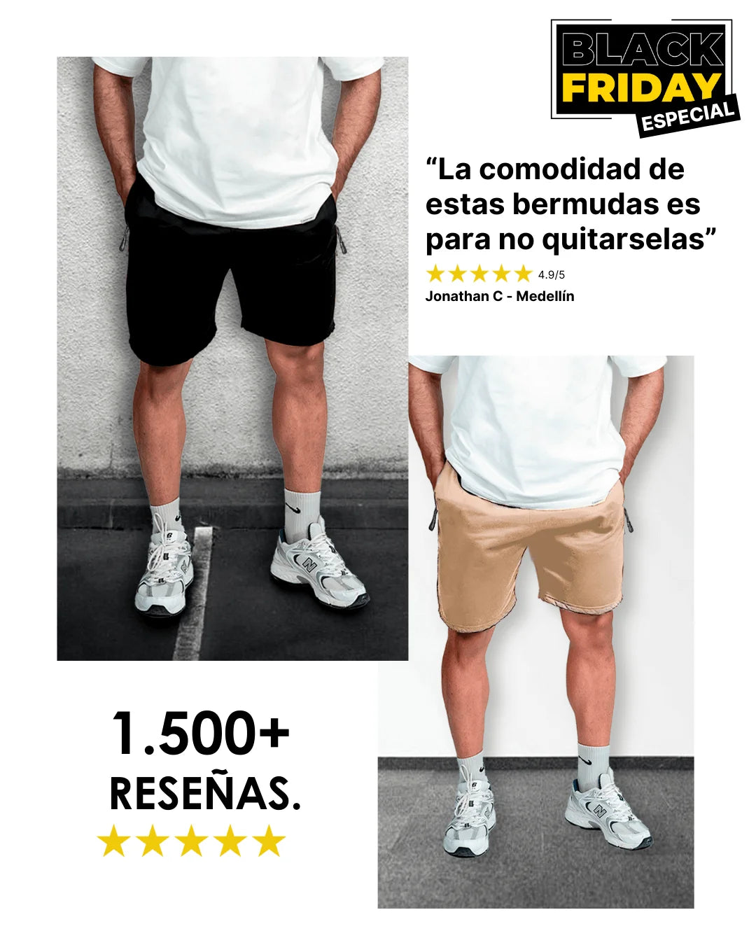 Bermuda Comfy™ Cierre Cubierto