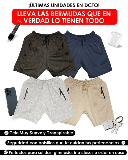 Bermuda Comfy™ Cierre Cubierto