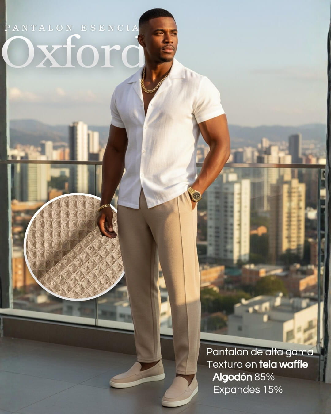 Jogger Oxford - Tela Galleta