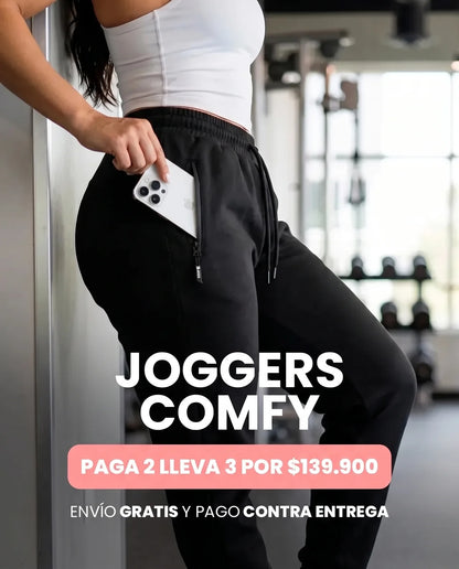 Jogger Comfy con cierres laterales para dama