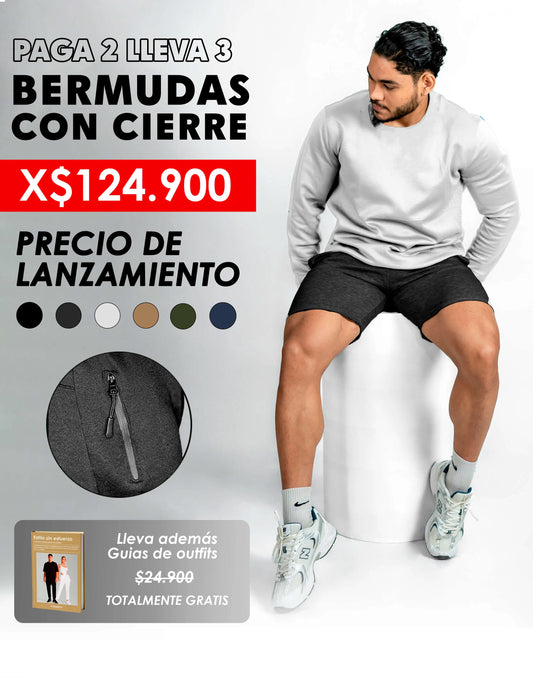 Bermuda Comfy™ Cierre Cubierto